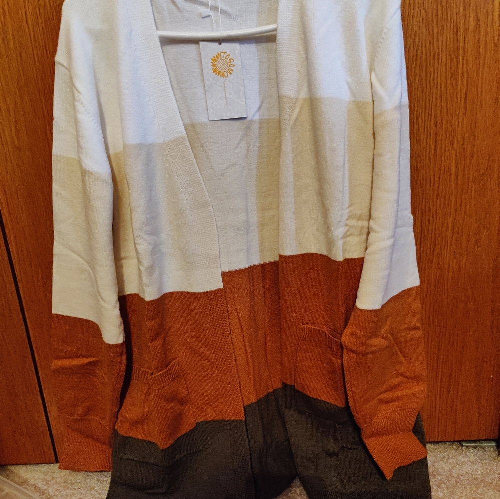 Nwt Tasamo fall color cardigan sweater 2xl - Picture 2 of 9